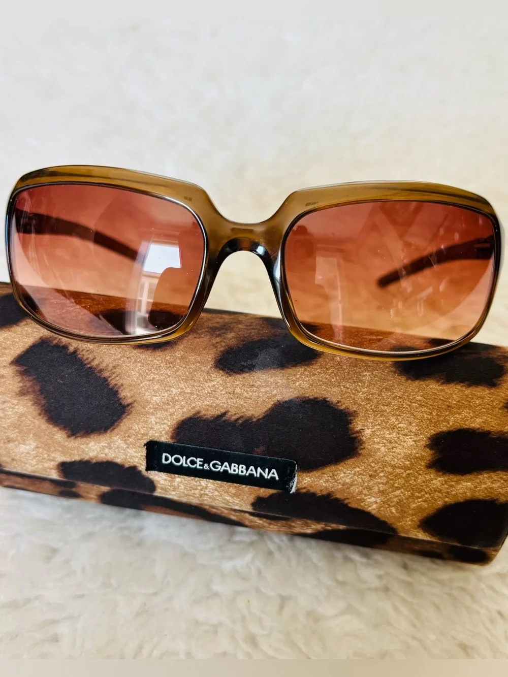 Dolce & Gabbana DG 2192 Clear Light Brown Frame Brown Gradient Sunglasses